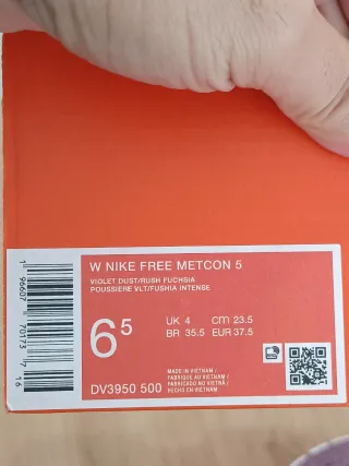 T37,5 Nike Free Metcon 5 Moradas