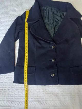 Cappotto lana bambina 6/7 anni blu