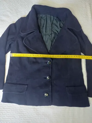 Cappotto lana bambina 6/7 anni blu