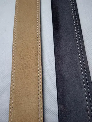 Set 2 Cinture Uomo Pelle Camoscio