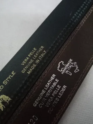 Set 2 Cinture Uomo Pelle Camoscio