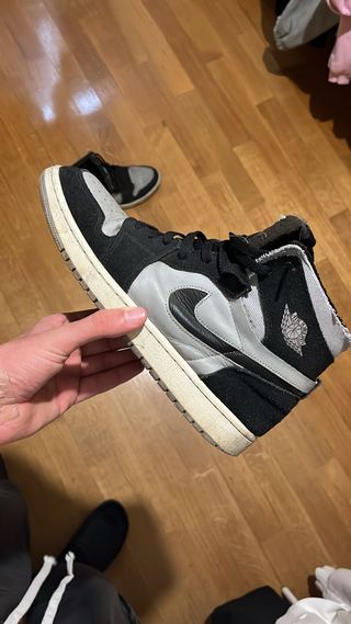 Scarpe Air Jordan 1 Zoom Grigio Nero 45