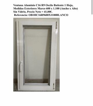Ventana Aluminio Oscilobatiente 60x110cm