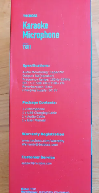 Micrófono Karaoke TEC BOSS Rosa Dorado
