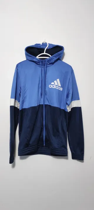 Sudadera Adidas con cremallera azul