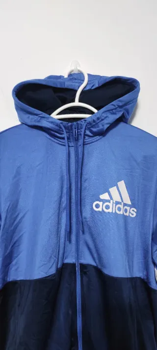 Sudadera Adidas con cremallera azul