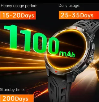 Smartwatch 1100mAh Batería Alta Capacidad