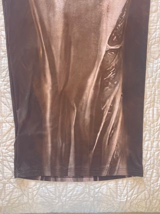 Vestido de Shein largo marrón con estampado