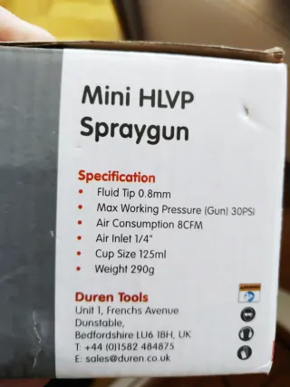Mini pistola HVLP pintar nueva Duren