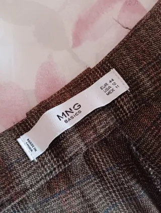 Pantalón Marrón Mujer Mango