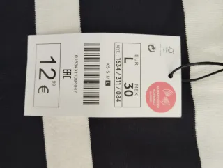 Falda de punto Lefties negra y blanca