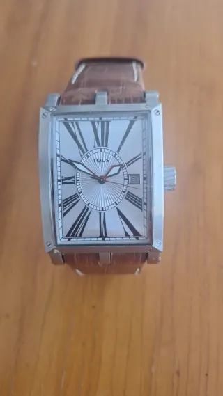 Reloj Tous Acero Cuadrado Correa Marrón