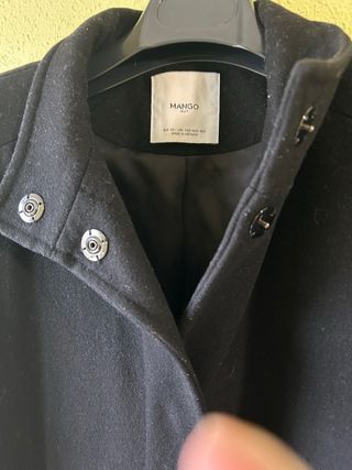 Abrigo Mango Negro Mujer Talla XS