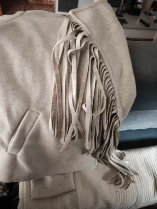 Camisa vaquera XXL Chaqueta de paño con flecos