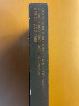 Colección monedas plata FNMT 1989 5 valores peseta