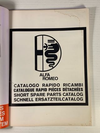 Catalogo Ricambi Alfa Romeo Giulietta 1.3/1.6