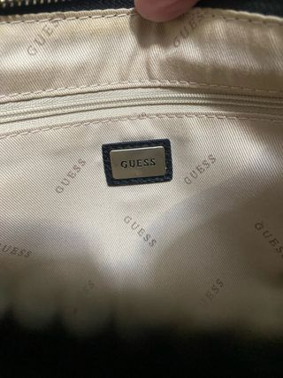 Bolso de piel Guess negro