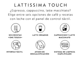 Cafetera Nespresso DeLonghi Lattissima One Touch
