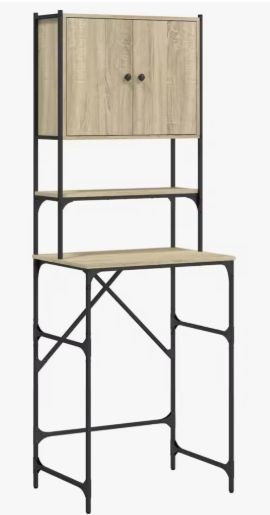 Armario para lavadora roble Sonoma 68x48x194cm