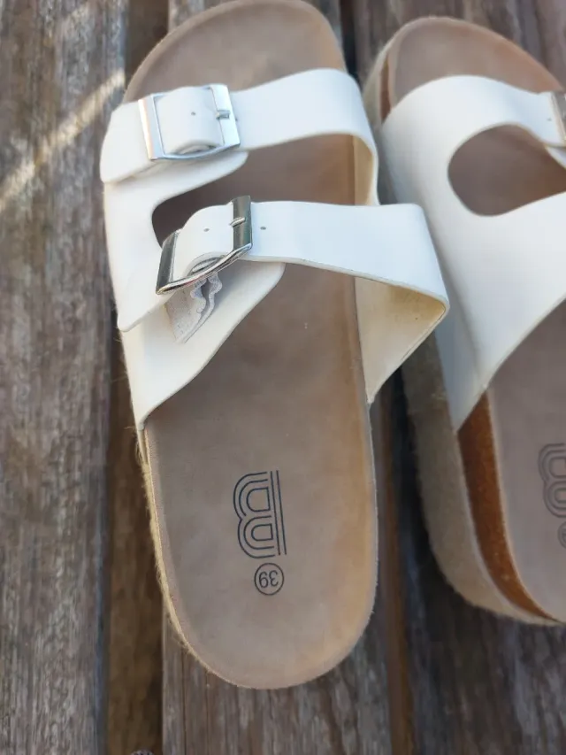 Sandalias plataforma blancas talla 39