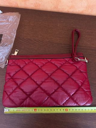 Pochette donna bordeaux con/senza tracolla