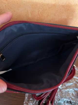 Pochette donna bordeaux con/senza tracolla