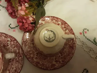 Set 2 Tazas y Platos Cartuja Sevilla Antiguo