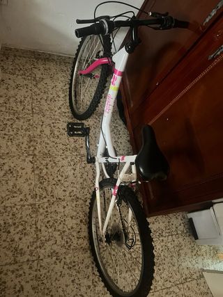 BICICLETA BLANCA Y ROSA