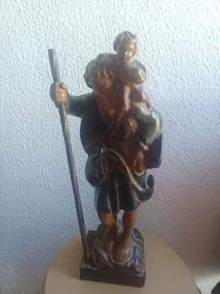 San Cristobal Talla Madera 42cm