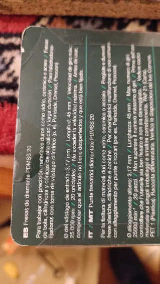 Parkside Frese Diamantate PDMES 20