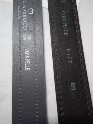 Coppia Cinture Uomo Ecopelle