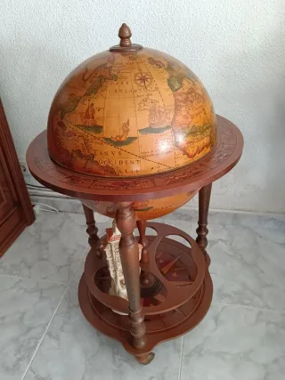 Botellero Mapa Mundi Madera