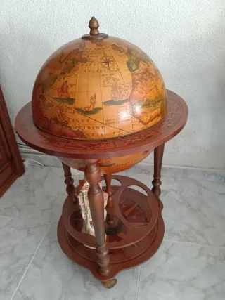 Botellero Mapa Mundi Madera