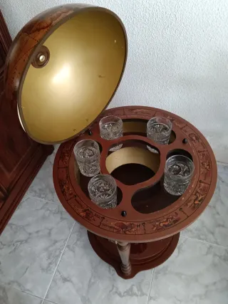 Botellero Mapa Mundi Madera