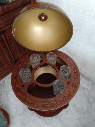 Botellero Mapa Mundi Madera