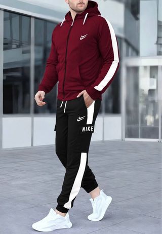 Conjunto deportivo Nike blanco y negro