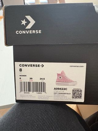 Converse plataforma talla 39