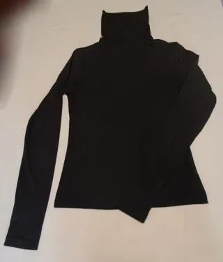 Dolcevita nero elasticizzato M