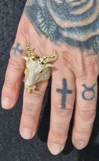 Sello Oro 18kt Cabra Circonitas 17.95g