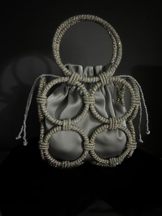 Bolso Joya Strass Artesanal Plata