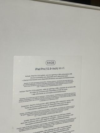 Scatola vuota iPad Pro 12.9 2017 64GB Grigio Siderale