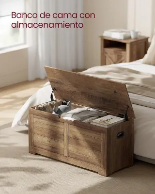 Banco Almacenaje Zapatero 100 cm Marrón Miel VASAGLE LSB061K01