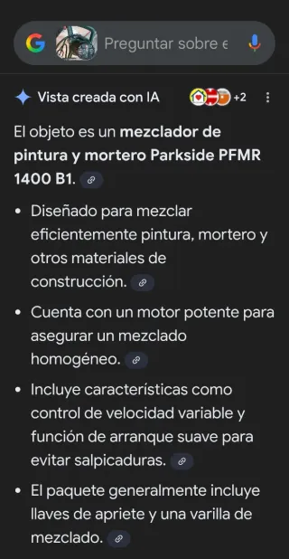 Mezclador Parkside PFMR 1400