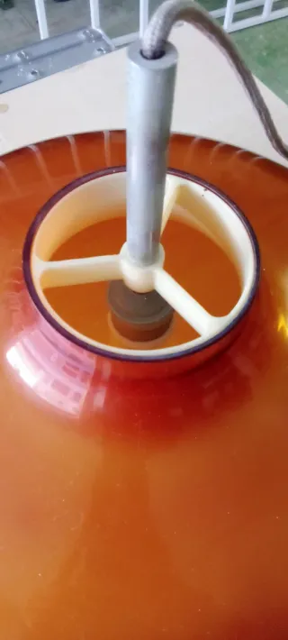 Lámpara de techo naranja vintage años 70