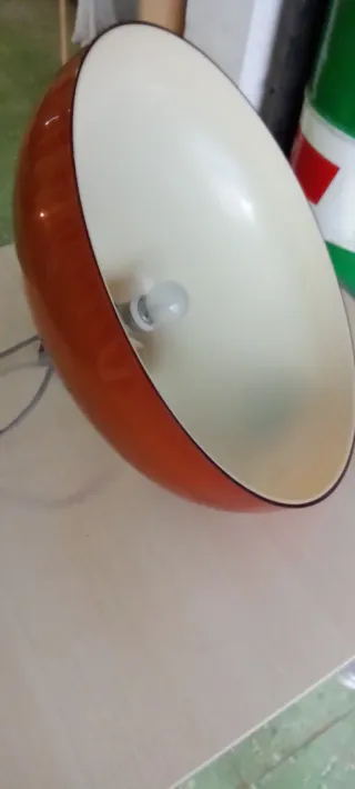 Lámpara de techo naranja vintage años 70