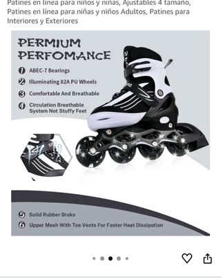 Patines en línea ajustables talla 34-37