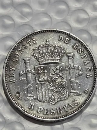 5 Pesetas Alfonso XIII 1888 Plata