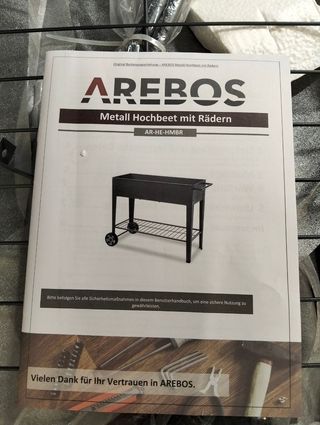 Jardinera Arebos con ruedas 108x51x80 cm