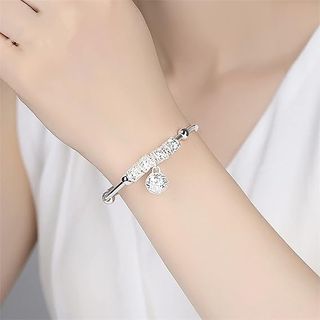 Pulsera fina plata ley ajustable. Silver 925.