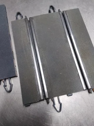 Scalextric 2 rectas 180mm Powerline gris